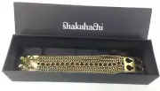 Shakuhachi Arm Bracelet Yellow Gold Plate NEW Jewellery Bangle Roman Esq Chains