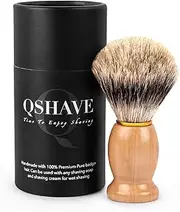 100% Best Original Pure Badger Hair Shaving Brush Handmade. Real Wood Base. Perfect for Wet Shave, Safety Razor, Double Edge Razor