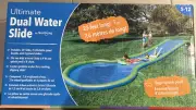 HearthSong Extra Long 25-Foot Double Lane Water Slide with Sprinkler (Brand New)