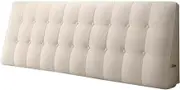 Bedside Backrest Cushion, Upholstered Reading Pillow, Removable Cushion for Queen Size Bed, Soft Breathable Wall Sleeper for Home Bedroom Decorate(160x60x10cm)