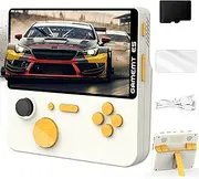 Handheld Game Console 5 Inch Screen, Retro Gaming Console with 64G Built-in 15000+ Classic Games, 1280x720 Pixels, Game Searchable, 5000mAh Battery, Portable Pocket Arcade with Desktop Stand (White)