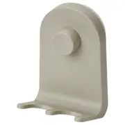 ÖBONÄS triple hook with suction cup, grey-beige, 7x11 cm
