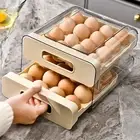 Space-saving Egg Rack High-quality Caddy Stackable Holder for Fridge Drawer