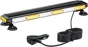 12/24V 54 LEDs Magnetic Emergency BAR Recovery Warning Strobe Light Beacon Amber White 54W