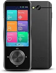 Language Translator Device Supports Portable Instant Voice Translation in 107 Languages, High-Definition Touch Screen WiFi/Hotspot/Offline Translate Equipment(Color:Black) Needed Efficency FANDIAO