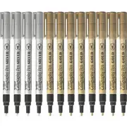 Artline 993 Calligraphy Pen 2.5mm Metallic Gold/Silver Colours Box 12