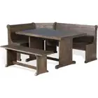Sunny Designs Homestead Farmhouse Wood Breakfast Nook Set in Tobacco Leaf