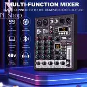 4 Channel USB Audio Mixer Bluetooth 99 DSP Studio Sound Mixers for DJ Karaoke AU