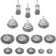 15 Pack Wire Brush for Drill Set,Wheel Brush,Cup Brush, Pen Brush Set for Dri...