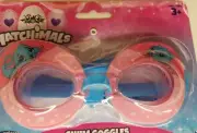 Toddler Girls Hatchimals Brand Pink & Blue Swim Goggles Ages 3+