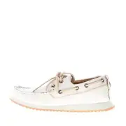 VOILE BLANCHE men shoes Beige dusty effect abrasive leather boat loafer Hull 02