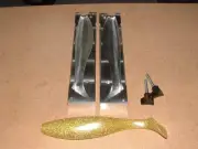 Saltwater Shad Paddle Tail -2 9" mold CNC Aluminum Trolling Rockfish