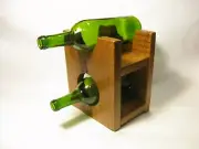 Wine Rack - Handmade Reclaimed Wood for Table or Counter
