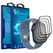 (3 Pcs) For Apple Watch Series 8 /7 45mm Full Coverage Tempered Glass Screen Protector