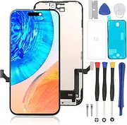 for iPhone 15 Screen Replacement Kit Full Assembly(A3090 A2846 A3089 A3092), iPhone 15 Replacement LCD Display Digitizer Screen with 3D Touch Digitizer and Repair Tools Kit for 6.1 inch digitizer