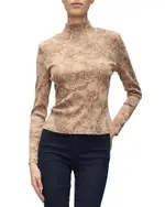 Veronica Beard Nate Mock Neck Top