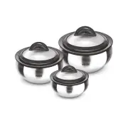 Milton Clarion Jr Stainless Steel Casserole With Glass Lid Set of 3- Free Post