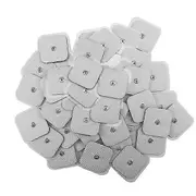 50pcs Physiotherapy Electrode Pads - Massage Electrode Pads for Physiotherapy Instrument 3.5 Key Patch White