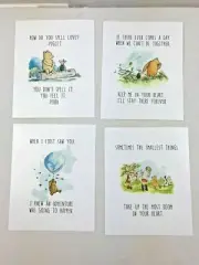 BigWig Winnie the Pooh Prints lot of 4 Wall Art Kids Playroom Bedroom 8 x 10