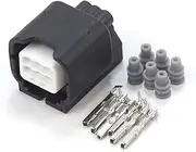 6 Pin 0.6 Seal Waterproof Electrical Wire Connector 7282-2764-30 7283-2764-30 Car Reversing Radar Socket(J 6P F 2Sets)