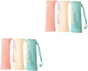 Beatifufu 2sets Multi-layer Mesh Soap Bag Toiletry Storage Bag Soap Wash for Travel Bar Pouch Family Bathing Essential 3pcs*2