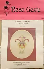 2005 BEAU GESTE Needlepoint Canvas GILDED JACOBEAN CLOWN FLOWER Wilson #GW8K-KIT