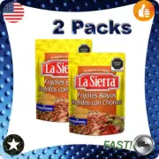 2 Packs Bayos la Sierra refried beans with chorizo 430 g