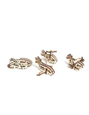 [UGEARS] U-Fidgets-Aircrafts 4 Pack Wooden 3D Puzzle Gift Set