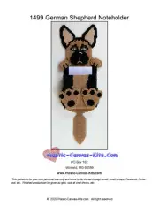 German Shepherd Note Holder-Plastic Canvas Pattern or Kit