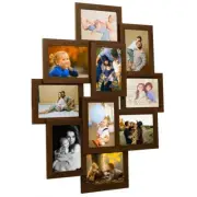 Collage Photo Frame Set of 10 Dark Brown MDF for 13x18 cm Pictures