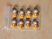 8 Disney Princess Belle w/ Rose Flat Back Resin Cabachons Little Girl Crafts