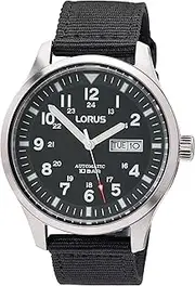 [Lorus] 32025166 Men's Automatic Analogue Watch, black, Einheitsgröße, Strap.