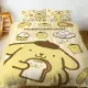 【戀家小舖】台灣製-正版卡通授權枕套床包三件組-雙人(麵包家族-布丁狗)
