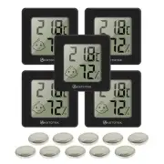 5 Pack Digital Hygrometer Indoor Thermometer Mini Temperature and Humidity Mo...