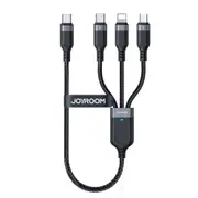 Joyroom S-A18 Multi-Use Series 3-in-1 Fast Charging USB Type-C to Lightning, Type-C, Micro USB Charger Data Cable, Black