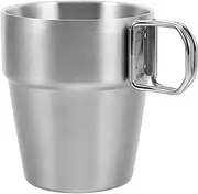 Toddmomy Insulated Stainless Steel Camping Cup Double Wall Design for Hot Cold Drinks Shockproof Durable for Outdoor Activities Travel Home Use