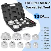 10 Pcs Oil Filter Cap Wrench Socket Set Removal Tool Kit For BMW,Mercedes,Toyota