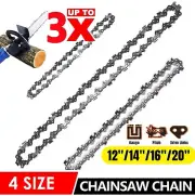 12" 14" 16" 20 Inch Chainsaw Chain Replacement Blade Saw Chains Semi Chisel New