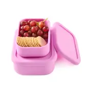 2 Pack Lilac Silicone Snack Box