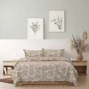 Ardor Boudoir Double Jasmine Cotton 250TC Quilt Cover Set Elderberry