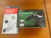 PS5 Dual Charging Dock -with DISPLAY screen +FREE CONTROLLER SKIN !!!!