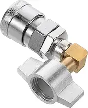 COOLHIYA Pressure Washer Quick Connect Fittings for Air Pipe Connectors Effortless Wand Disconnect Valve for Truck Cleaning Durable Elbow Design for Tight Spaces Silver Finish