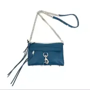 Blue Rebecca Minkoff Mini M.A.C. Leather Crossbody Bag