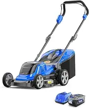 WILD BADGER POWER Lawn Mower 40V Brushless 18' Cordless, 5 Cutting Height Adjustments Electric Lawn Mower, Quickly Folding Within 5’s, 4.0AH Battery and Super Charger Included.