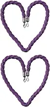 GDPKIALSLZ, Twisted Rope Barrier, Bank Lobby Crowd Queue Divider Ropes for Concerts Theater VIP Stanchion, Hemp Braided Rope(Purple,1M/3.2Ft)