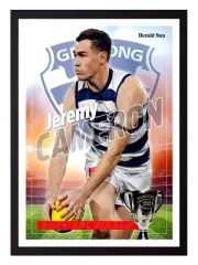 Framed 2024 Geelong Cats AFL Finals Football Poster - Jeremy Cameron - 45 x 32cm
