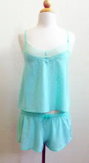 GILLY HICKS $85 by Abercrombie SLEEPWEAR MINT DOTS SIZE M