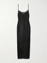 [The Frankie Shop] The Frankie Shop - Sienna Ribbed Linen Maxi Dress - Black - M M Black