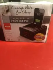 RCA RC127i Clock Radio Dual Wake Digital Tuner Charging Station