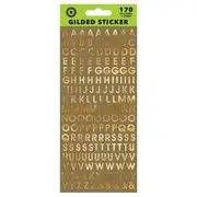 Artwrap FSC Sticker Sheets Gold Letters